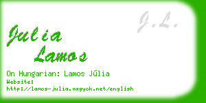 julia lamos business card