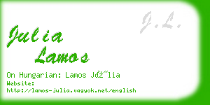 julia lamos business card